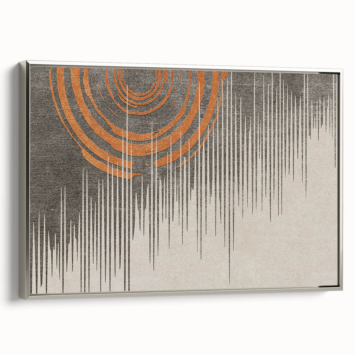 Colorful abstract wall art canvas print featuring vibrant geometric shapes and patterns, ideal for modern home decor. Rolled and ready for framing.