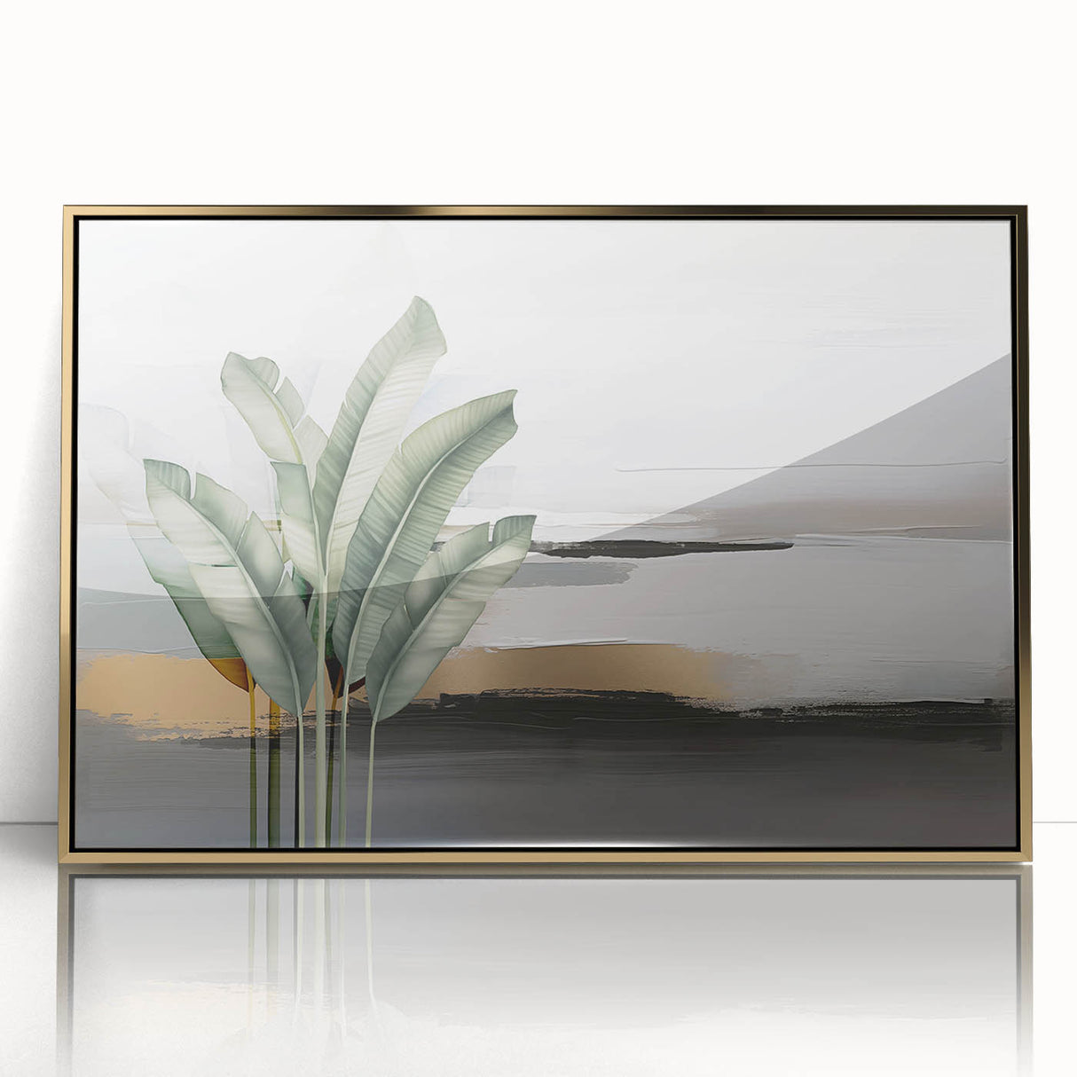 Abstract canvas art featuring vibrant splashes of blue, orange, and yellow, showcasing dynamic shapes and textures, perfect for modern decor.