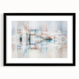 Abstract wall art canvas featuring vibrant colors and geometric shapes, perfect for modern decor, showcased in a chic setting with natural light.