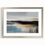 Abstract canvas artwork featuring vibrant geometric shapes in shades of blue, orange, and yellow, showcasing a modern design ideal for contemporary home decor.