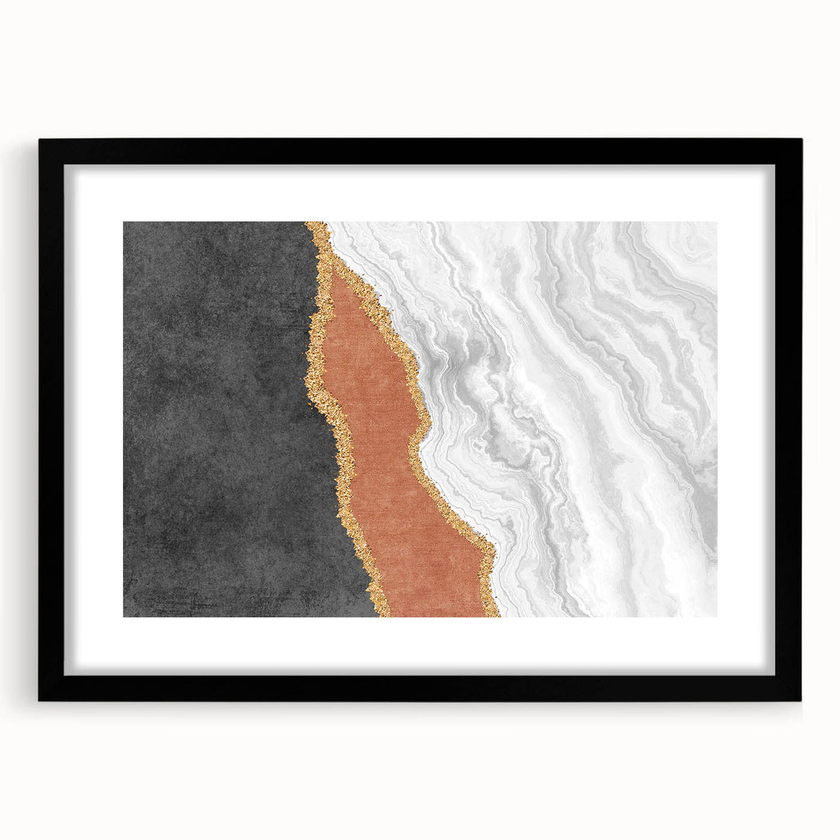 Vibrant abstract wall art canvas print showcasing swirling colors of blue, orange, and yellow, perfect for modern home decor.