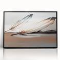 Abstract wall art canvas print showcasing vibrant colors and geometric shapes, ideal for modern decor, rolled and ready for framing.