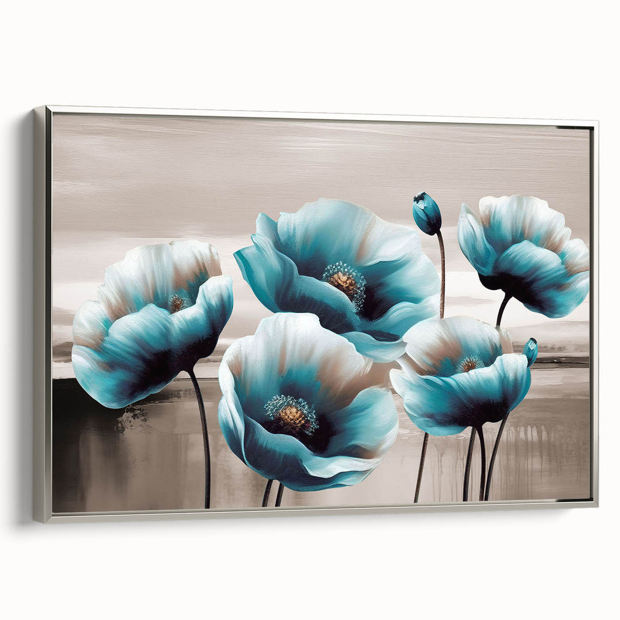 Abstract art canvas print showcasing vibrant colors and dynamic shapes, perfect for modern home decor. Packaged securely in a sturdy tube for delivery.