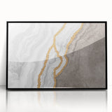 Abstract wall art canvas showcasing vibrant colors and geometric shapes, ideal for modern decor, presented in a protective cardboard tube.