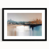 Abstract wall art canvas print showcasing vibrant colors and dynamic shapes, perfect for modern decor, framed elegantly for display.