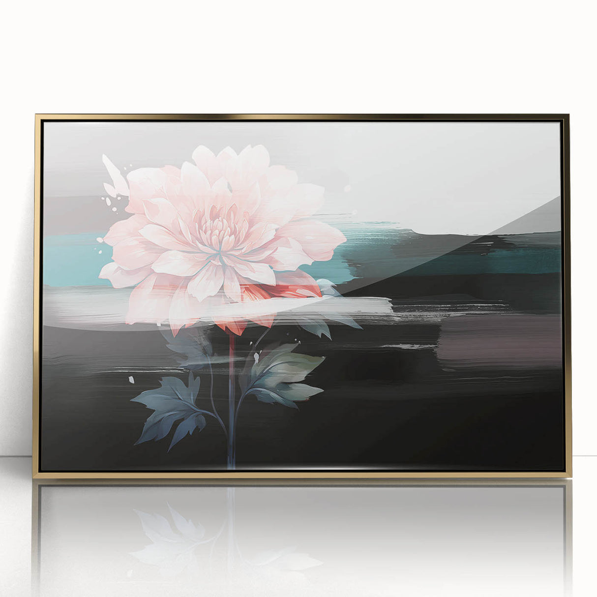 Abstract canvas artwork showcasing vibrant colors and dynamic shapes, perfect for modern decor. Ideal for enhancing living spaces or offices.