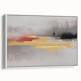 Vibrant abstract wall art canvas featuring bold colors and geometric patterns, rolled securely in a protective cardboard tube for easy shipping and display. This striking artwork adds a modern touch to any decor, perfect for art enthusiasts and home decorators.