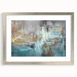 Abstract canvas art print showcasing vibrant colors and fluid shapes, perfect for modern home decor, enhancing any living space aesthetic.