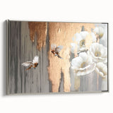 Abstract wall art canvas print showcasing vibrant colors and geometric shapes, ideal for modern home decor. Packaged securely in a protective tube for delivery.