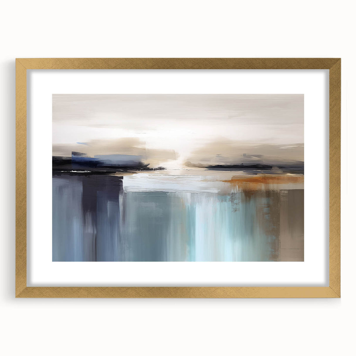 Abstract wall art canvas print showcasing vibrant colors and fluid shapes, perfect for modern decor, rolled and ready for framing.