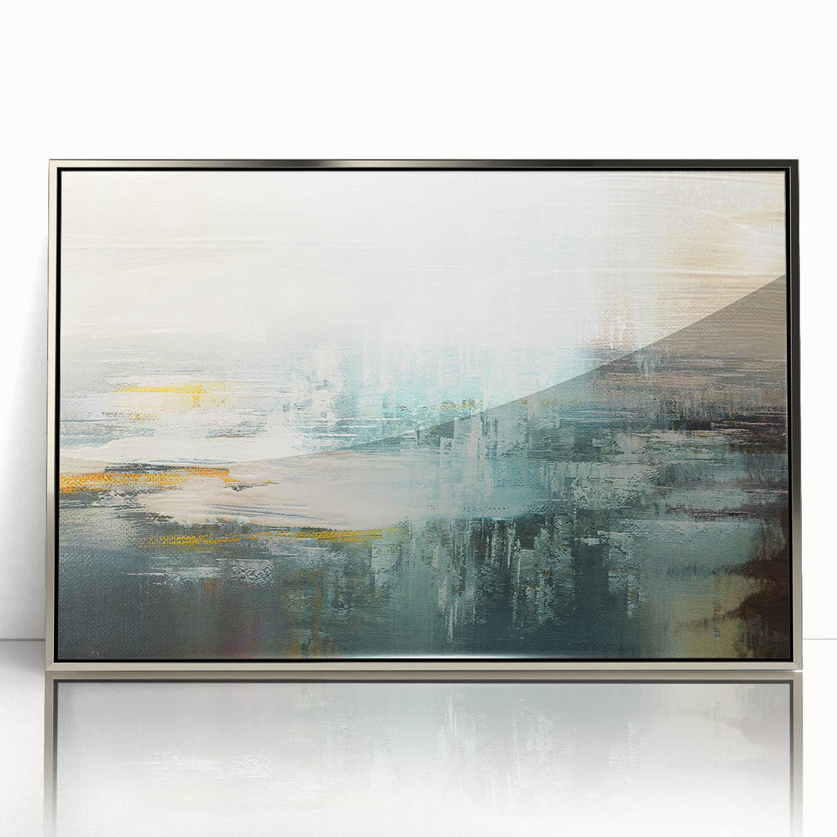Vibrant abstract wall art canvas print showcasing bold colors and fluid shapes, ideal for modern home decor and artistic expression.