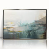 Vibrant abstract wall art canvas print showcasing bold colors and fluid shapes, ideal for modern home decor and artistic expression.