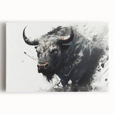 Colorful abstract animal art print depicting a vibrant lion with intricate detailing, ideal for home decor or gallery display, emphasizing wildlife beauty.