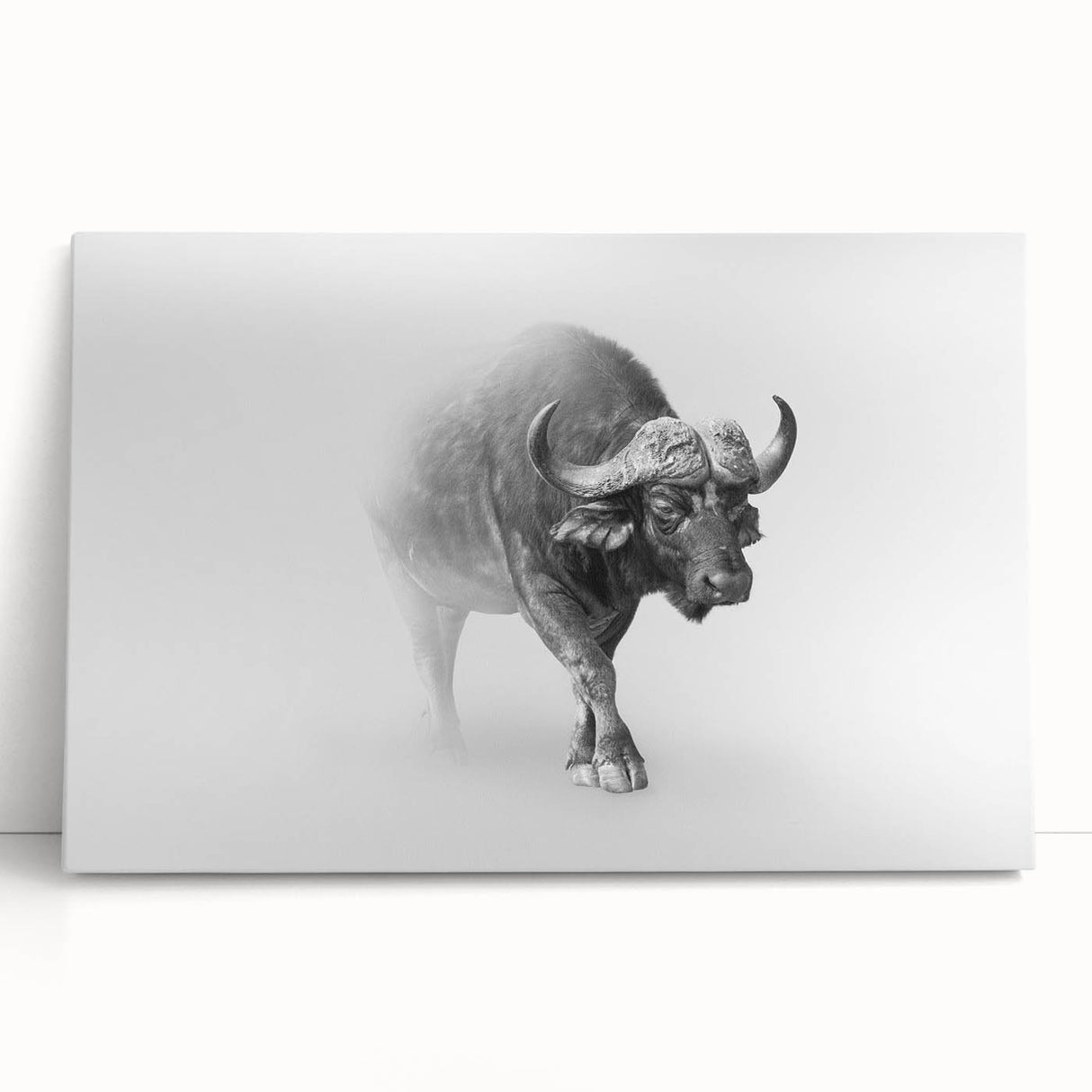 Vibrant African animal-themed canvas art depicting a colorful lion on a textured background, rolled and ready for display or gifting in a protective tube.
