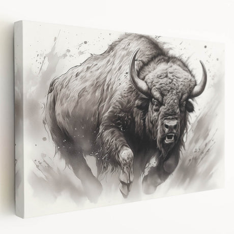 Vibrant animal-themed canvas art print showcasing a striking depiction of a colorful bird perched on a branch, emphasizing intricate details and rich hues.