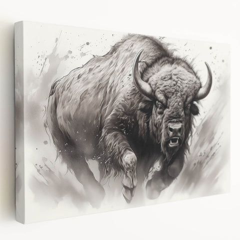 Vibrant animal-themed canvas art print showcasing a striking depiction of a colorful bird perched on a branch, emphasizing intricate details and rich hues.