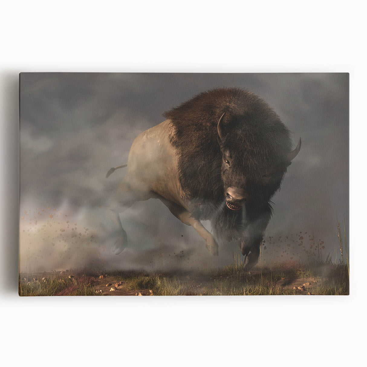 Vibrant animal-themed canvas artwork showcasing a majestic lion in a natural setting, perfect for home decor and wildlife enthusiasts, delivered in eco-friendly packaging.
