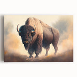 Vibrant animal-themed canvas print showcasing a majestic lion in rich earthy tones, carefully rolled and packaged in a protective cardboard tube for safe shipping.