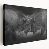 Vibrant illustration of a colorful animal print featuring a stylized lion, perfect for adding a bold touch to home decor, displayed on a textured canvas.