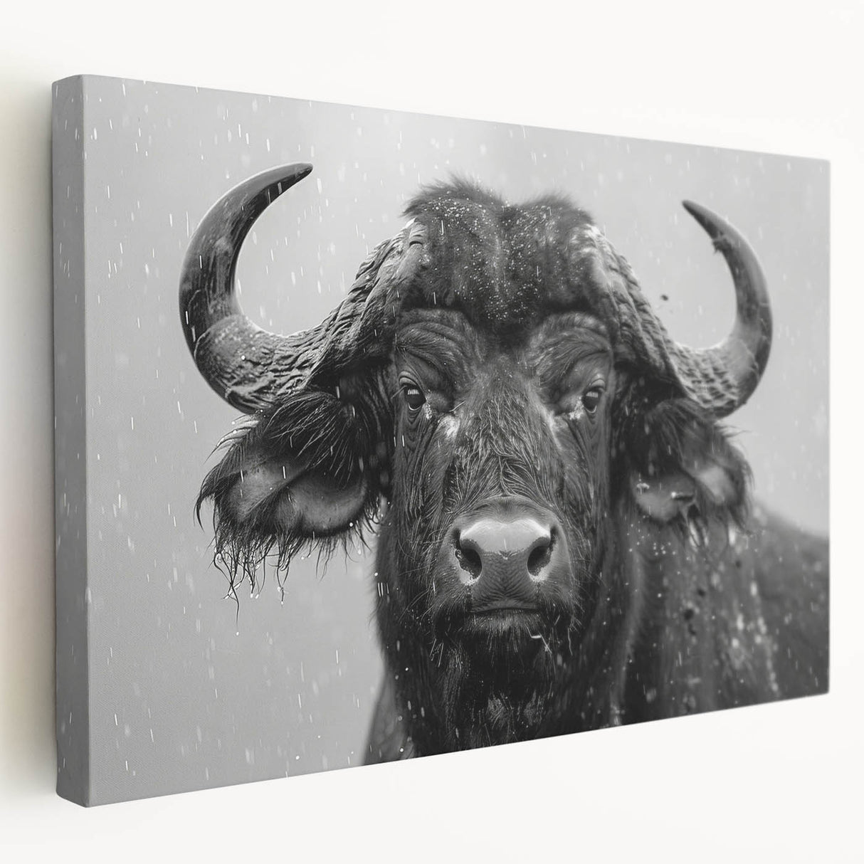 Colorful animal-themed canvas print showcasing a vibrant, abstract design of a lion and giraffe, ideal for adding a bold touch to home decor.