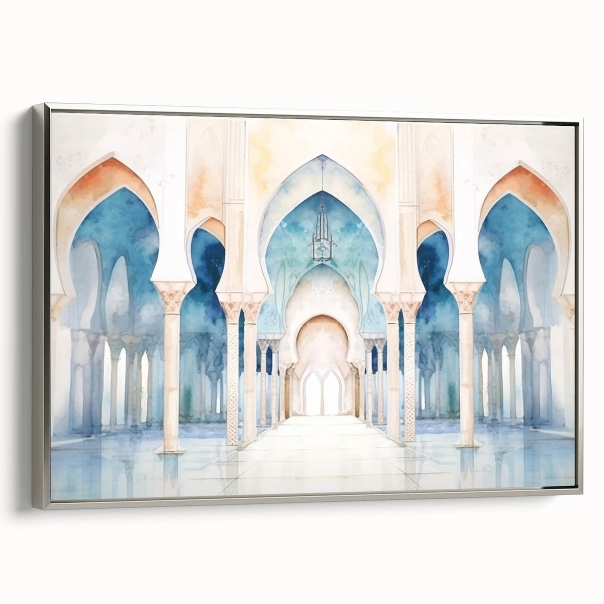 Vintage poster art of a black and white landscape painting on canvas, ideal for bedroom wall decor.