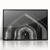 Large abstract wall art featuring geometric shapes in muted earth tones on canvas, suitable for modern art wall decor.