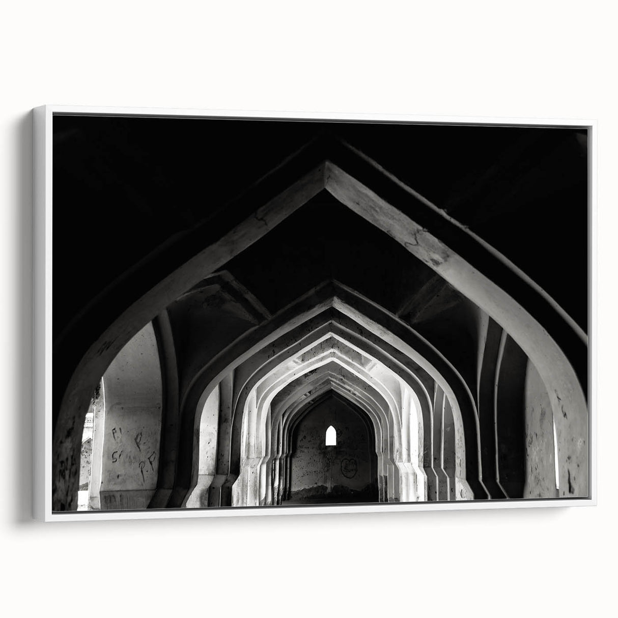 Vintage poster art featuring a vibrant, colorful abstract design on a large black canvas, ideal for living room decor.