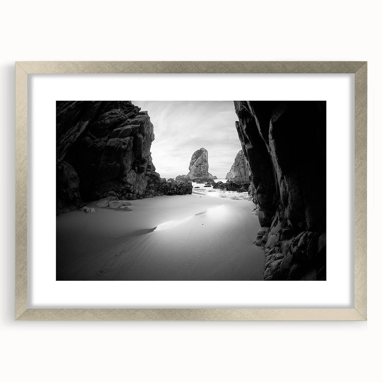 Textured abstract art print in muted earth tones on canvas, ideal for bedroom wall decor.