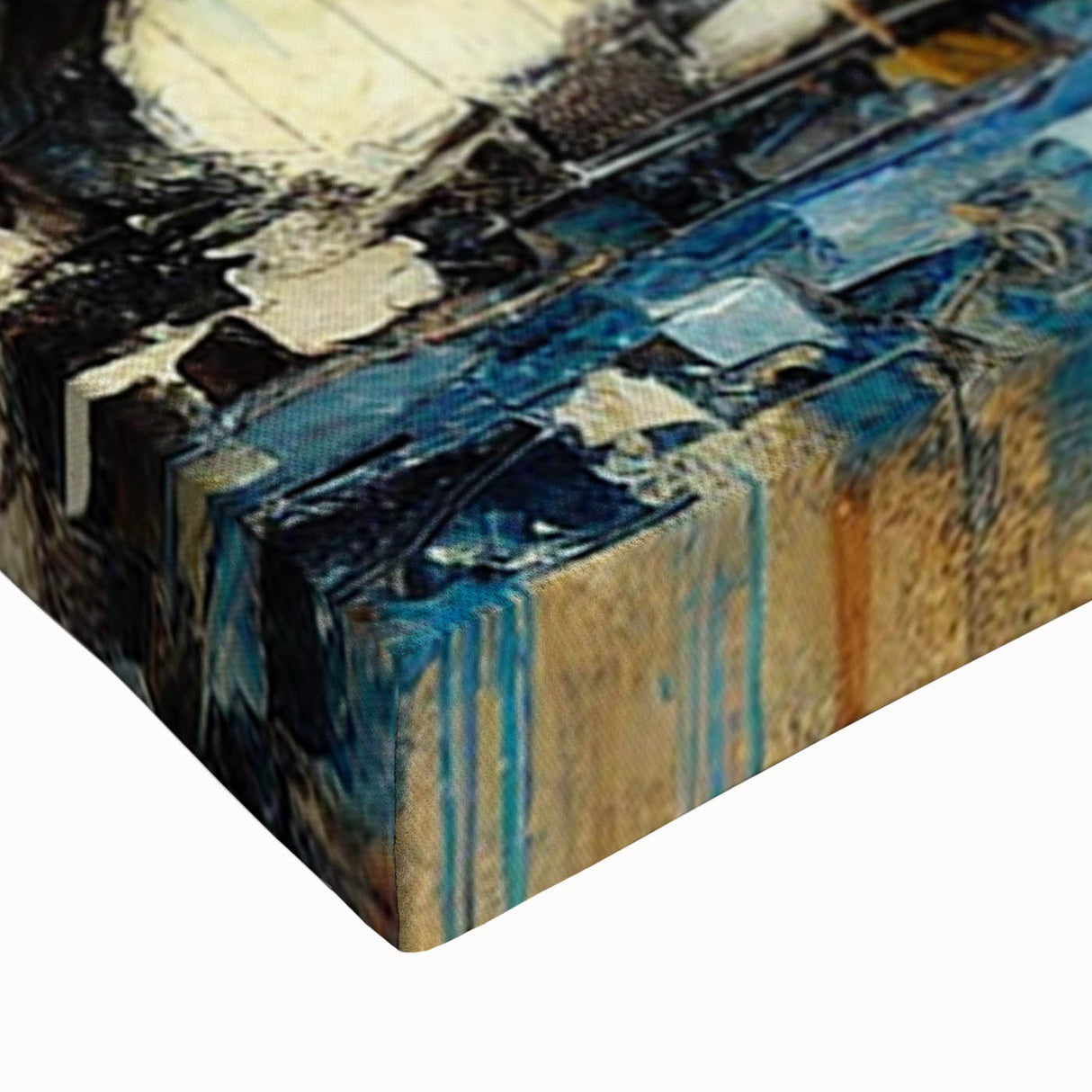 Abstract oil painting of a bear standing on a vibrant, textured background, showcasing rich colors and dynamic brush strokes, ideal for modern art enthusiasts.