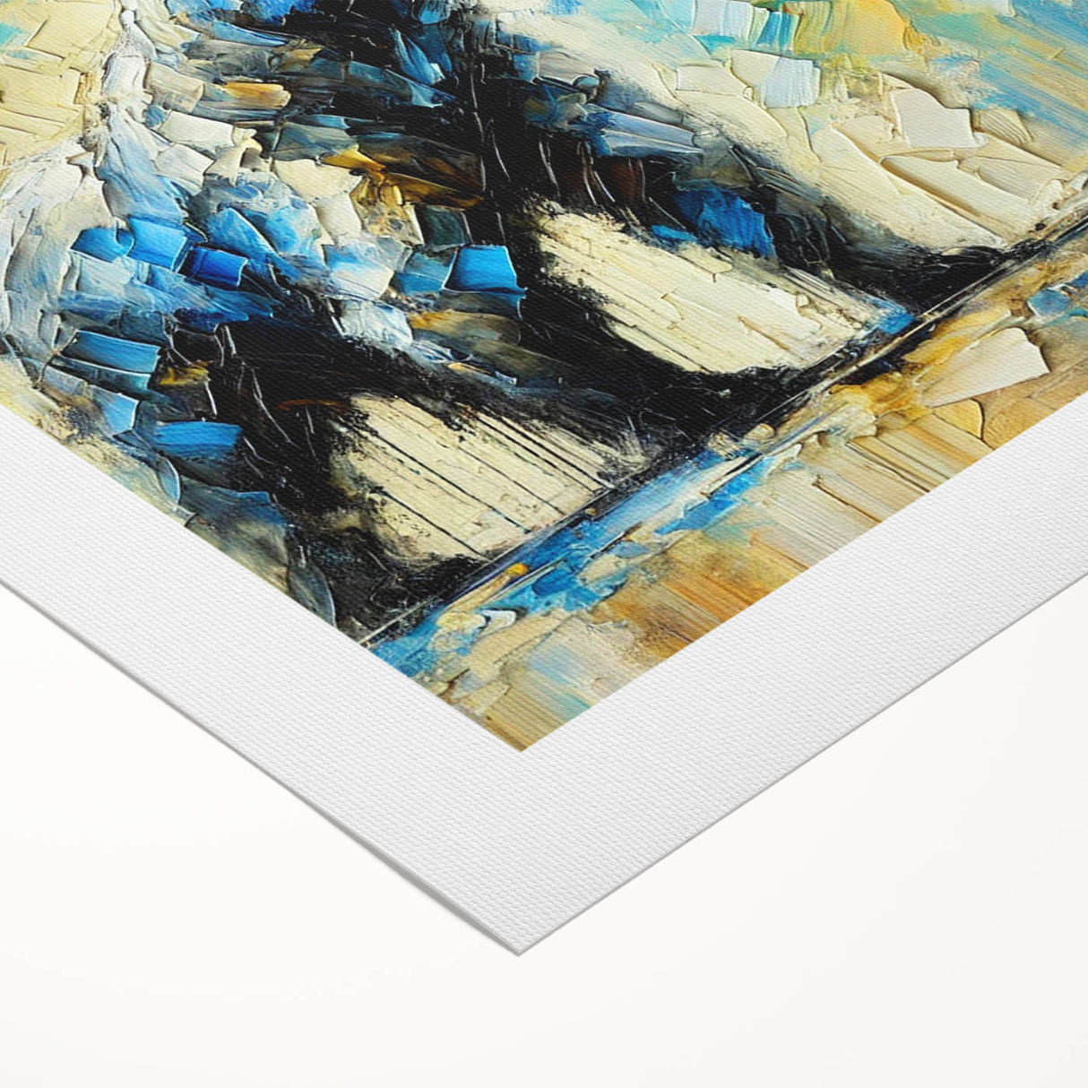 Abstract oil painting of a bear in vibrant colors, showcasing expressive brushstrokes and dynamic textures. Ideal for contemporary home decor and art enthusiasts.