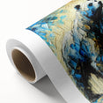 Abstract oil painting of a bear on rolled canvas, showcasing vibrant colors and dynamic brush strokes, perfect for modern home decor and wildlife art enthusiasts.