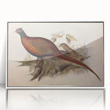 Framed acrylic artwork featuring a vibrant mountain landscape with rich colors, displayed from a front view against a neutral background, perfect for home decor.