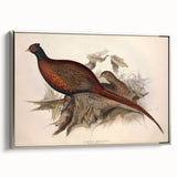 Framed canvas artwork showcasing a serene landscape with vibrant colors, featuring a silver frame that enhances the visual appeal, ideal for home decor.