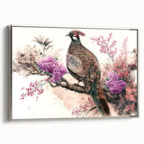 Framed canvas artwork showcasing a serene landscape in soft pastel colors, presented from a silver side view, ideal for modern home decor.