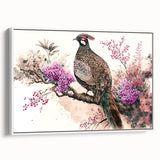 Framed canvas wall art showcasing a vibrant landscape scene, featuring rich colors and intricate details, displayed from a white side view angle. Perfect for home decor.