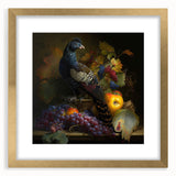 Elegant gold frame with a white mat, showcasing a blank canvas in a front view. Ideal for home decor, art displays, or gallery presentations, adding a touch of sophistication.