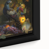 Framed canvas artwork showcasing a vibrant African tribal design with intricate patterns and rich colors, perfect for home decor and cultural expression.