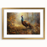 Elegant gold frame with a white mat, showcasing a blank canvas, perfect for displaying artwork or photographs. Ideal for home decor or gallery settings, enhancing aesthetic appeal.