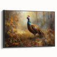 Framed canvas artwork showcasing a vibrant sunset landscape with bold colors, viewed from the side. Perfect for home decor or office spaces, enhancing aesthetic appeal.