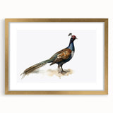 Elegant gold-framed artwork featuring a vibrant landscape scene, showcasing rich colors and intricate details, perfect for enhancing home decor or gallery displays.