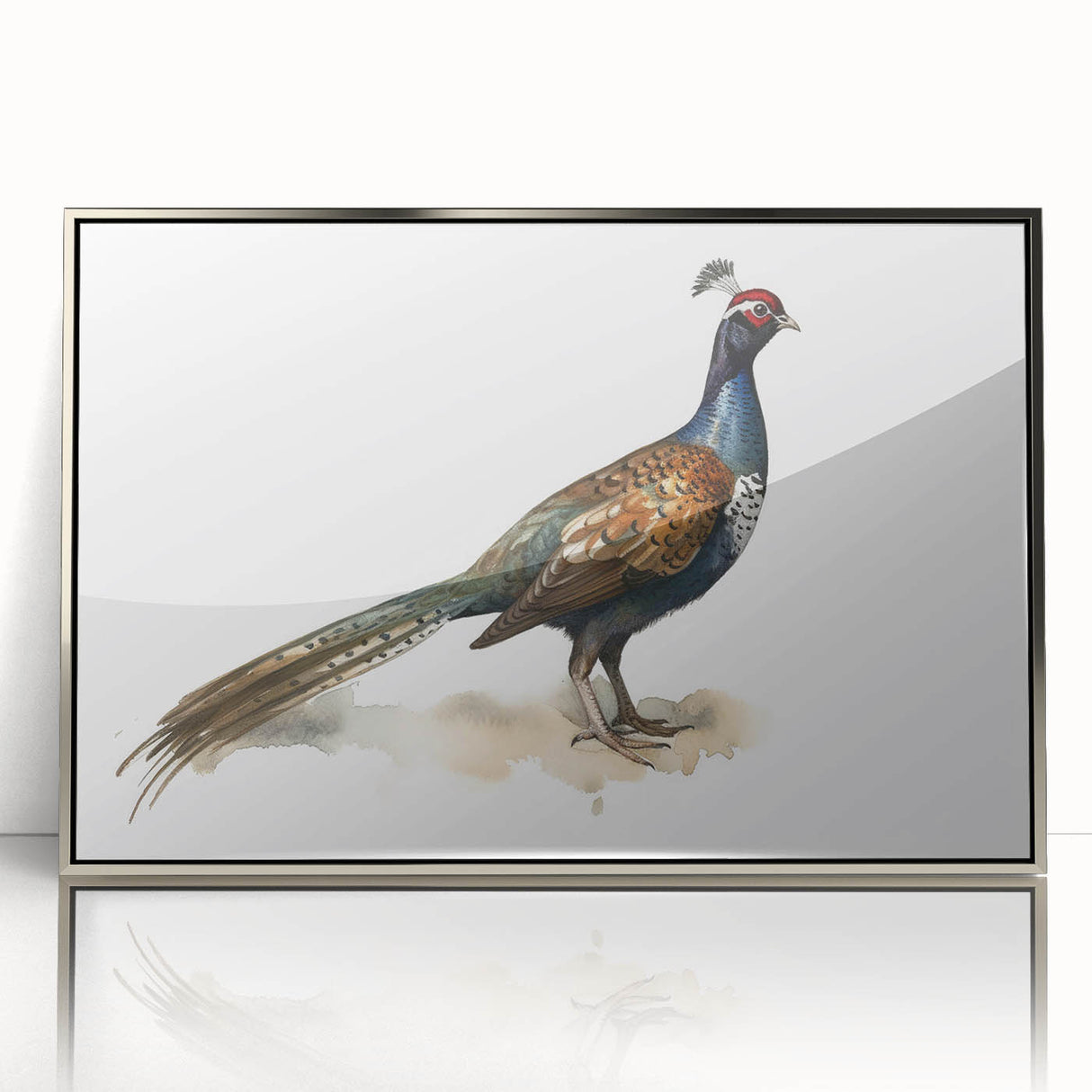 Framed acrylic artwork showcasing a silver-toned abstract design, presented from the front view with a sleek, modern finish to enhance any contemporary décor.