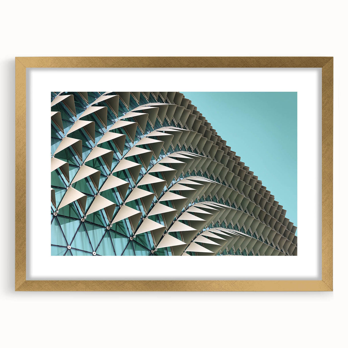 Textured abstract art print in gold and cream tones on a framed canvas, suitable for enhancing bedroom decor.