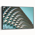Framed canvas of a vintage black and white landscape painting, ideal for bedroom wall decor.