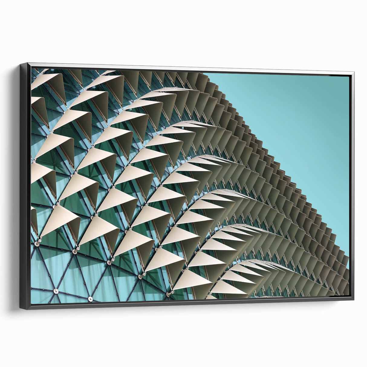 Framed canvas of a vintage black and white landscape painting, ideal for bedroom wall decor.