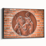 Framed canvas of a black and white vintage landscape, ideal for bedroom wall art.