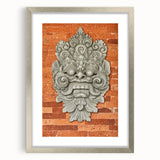 Textured abstract art print in muted gray and blue tones on a framed canvas, ideal for modern bedroom ambiance.