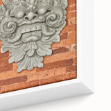 Close-up of textured black wall art with colorful abstract patterns on a framed canvas, ideal for a living room.