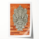 Extra large rolled canvas print of a detailed floral design in vibrant hues, ideal for art wall dining room or bathroom.