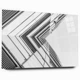 Large abstract wall art on acrylic, featuring swirling blue and white tones, ideal for bedroom or dining room decor.