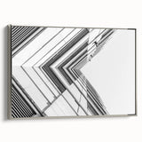 Vintage poster art of a vibrant cityscape on a large framed canvas, featuring a mix of bright colors.